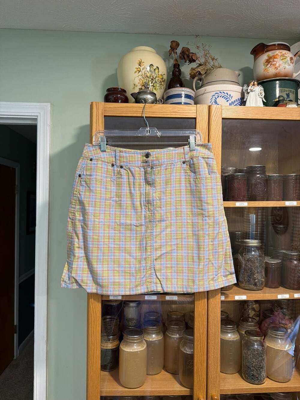 Vintage Liz Claiborne Plaid Cotton Mini Skirt Size 16